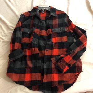 Orange and black flannel from Forever 21